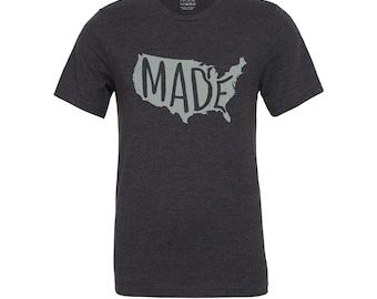 Made in USA T-Shirt - Unisex 50/50 Ringspun Cotton