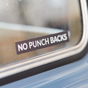 No Punch Backs Sticker - Slug Bug Decal - Water Bottle Stickers - Laptop Sticker