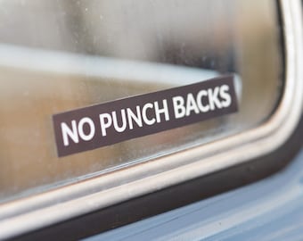 No Punch Backs Sticker - Slug Bug Decal - Water Bottle Stickers - Laptop Sticker