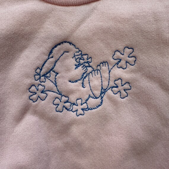 Vintage 90's Toddler Bunny Sweatshirt, Size 2T, E… - image 3