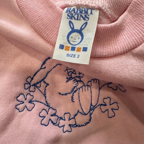 Vintage 90's Toddler Bunny Sweatshirt, Size 2T, E… - image 4