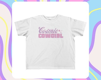 幼児用コズミックカウガールTシャツ：女の子用グラフィックシャツ