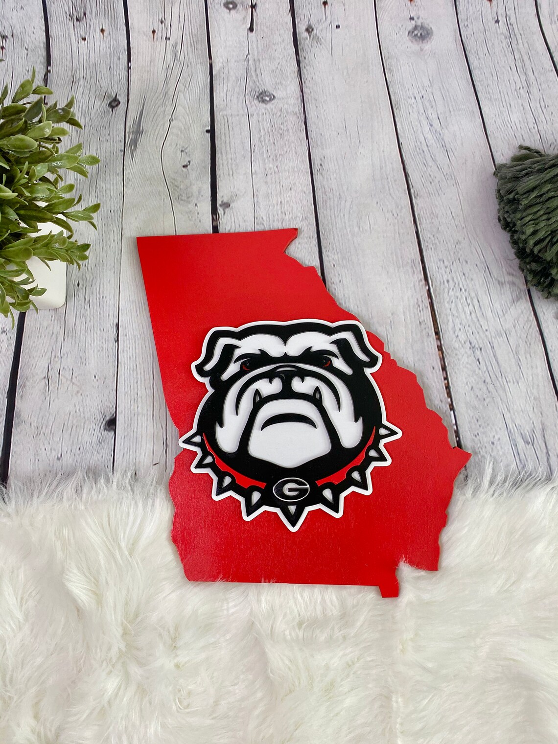 Wall Decor 3d State Sign Bulldogs State Etsy