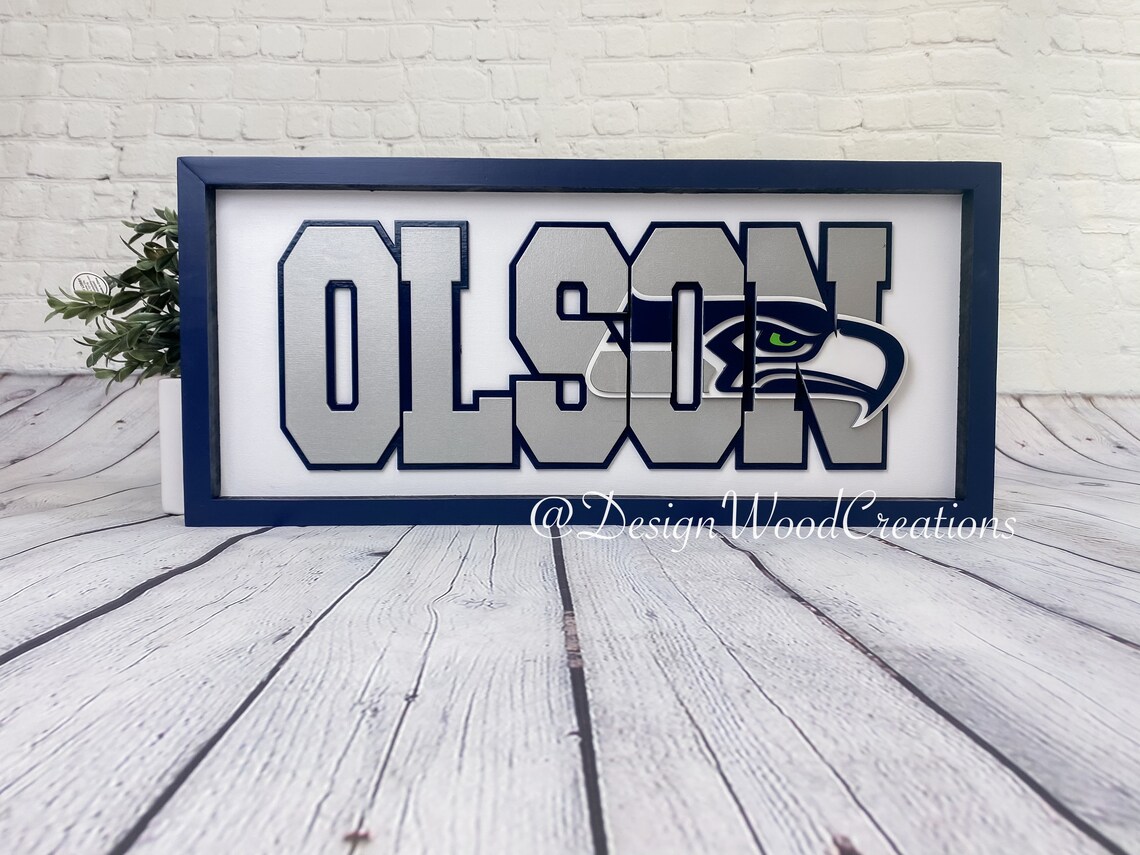 3D Personalized Sports Signs Custom Wood Sign Football Team Etsy