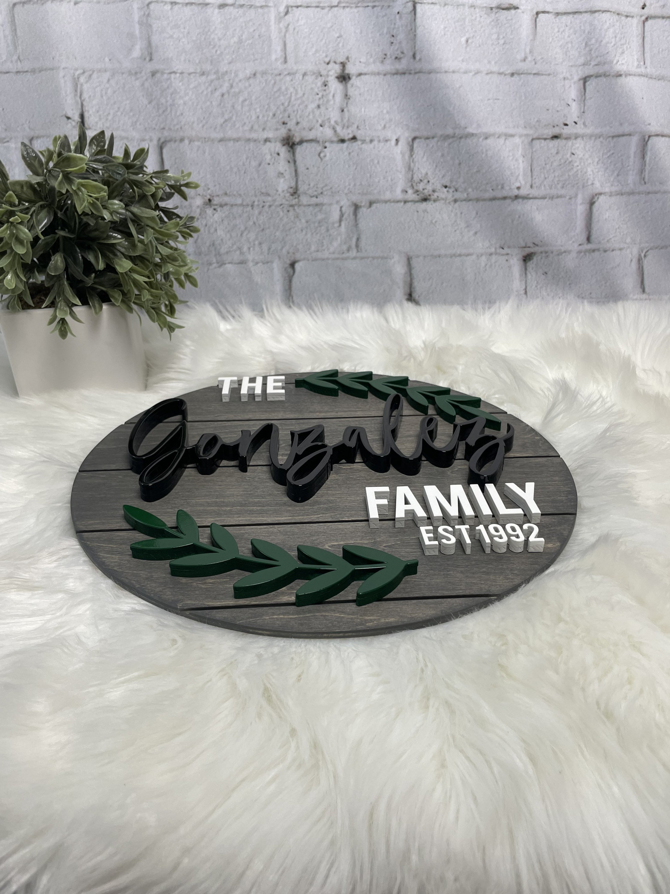 Family Established Sign Wedding Gift Family Name Sign - Etsy