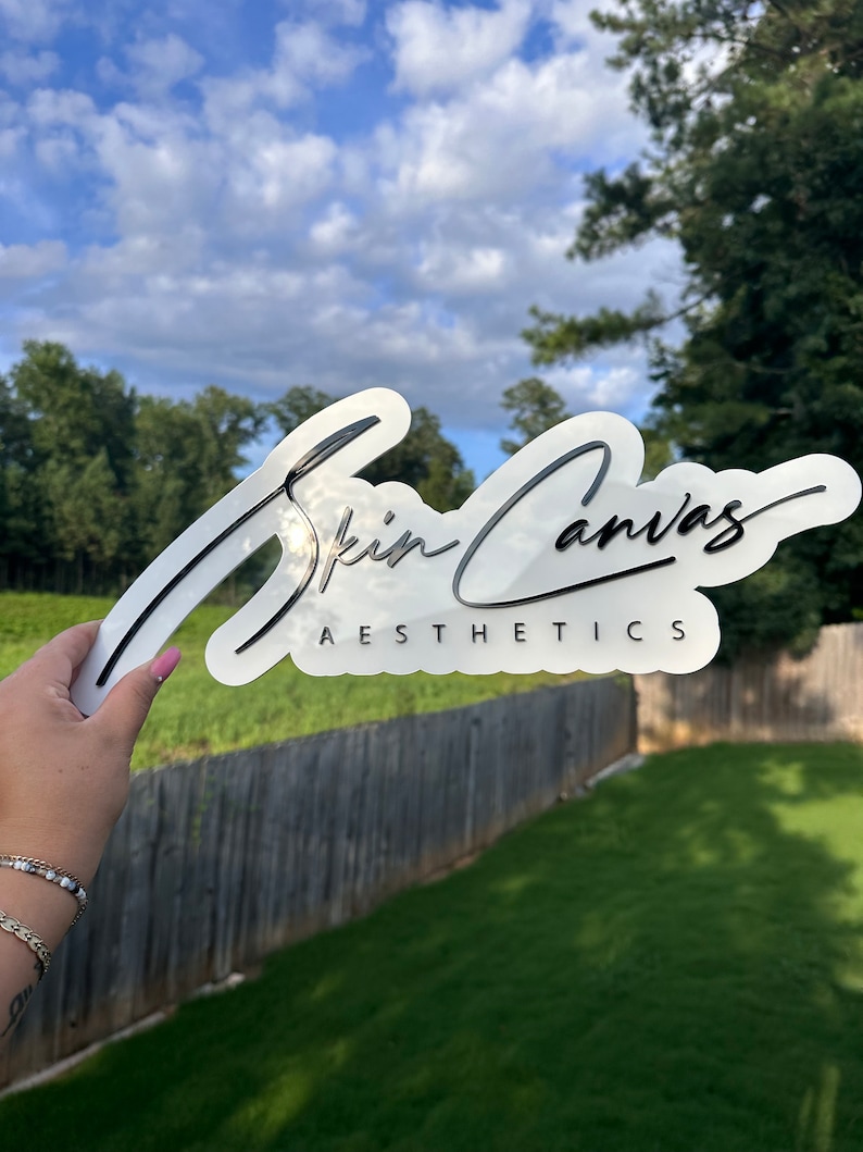 Custom Acrylic Logo Sign: Personalized Business Watermark - Etsy
