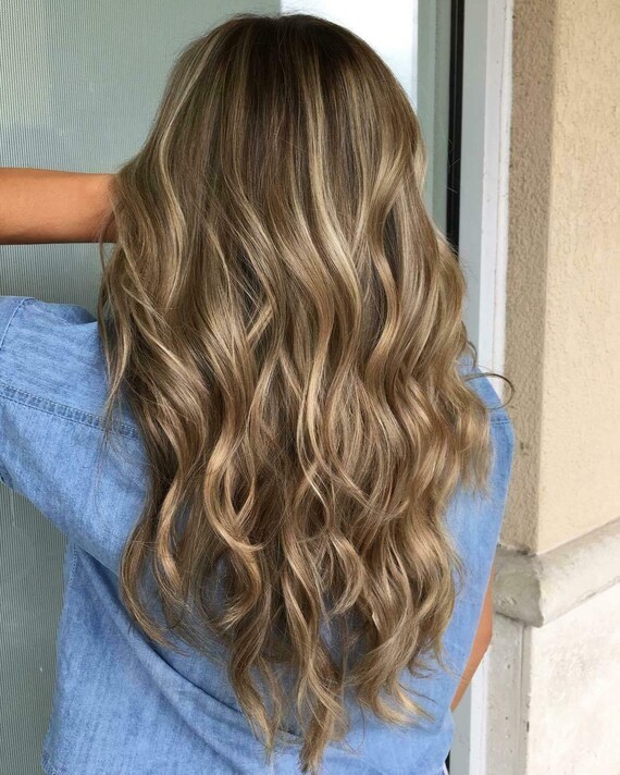 Luxe Donkerblonde Balayage Menselijk - Etsy Nederland