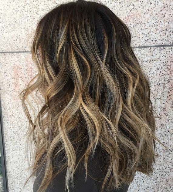 Luxury Warm Dark Brown Light Blonde Balayage Highlight 100% - Etsy Australia Luxury Warm Dark Brown Light Blonde Balayage Highlight 100% - Etsy Australia