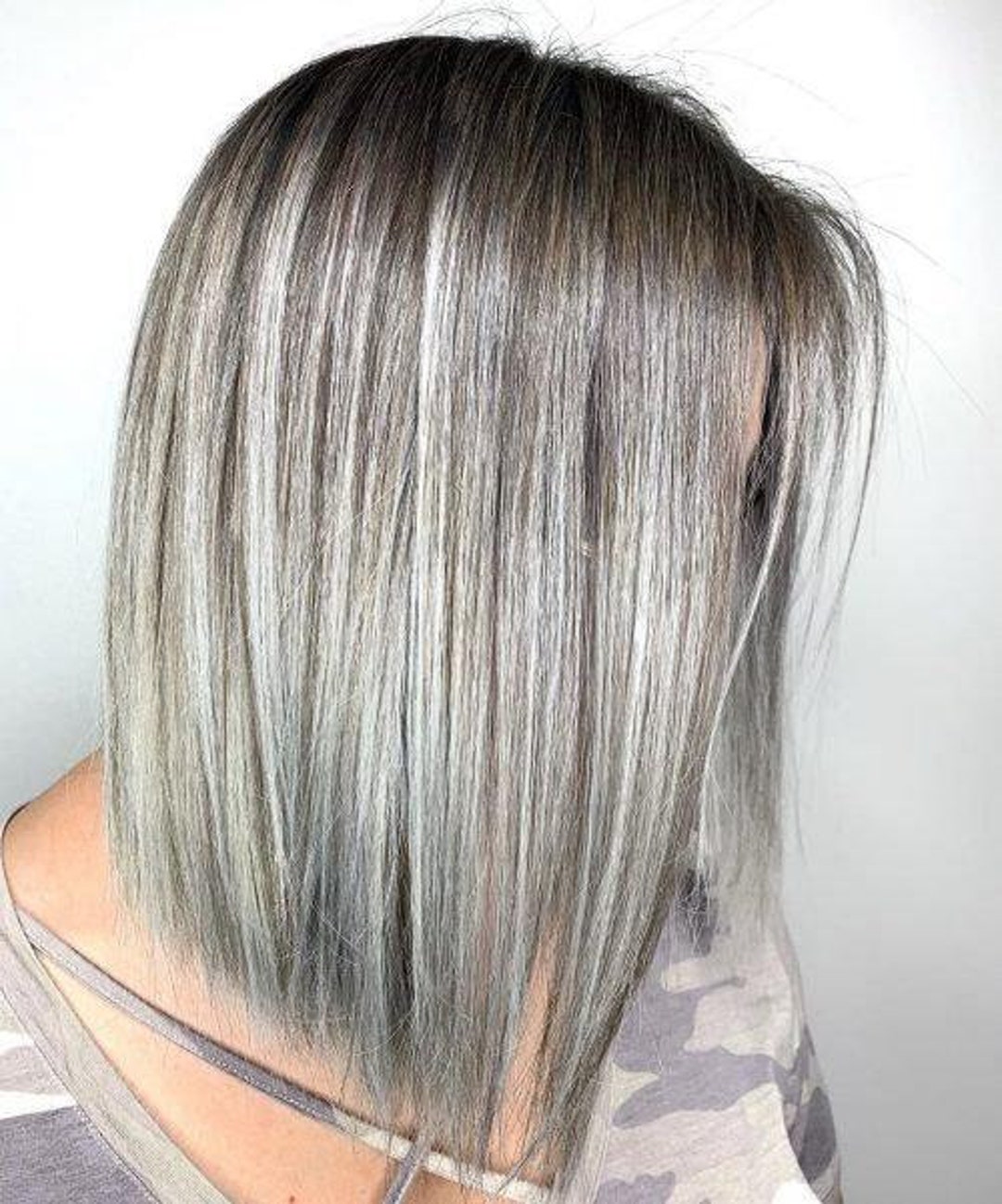 Luxury Ash Platinum Blonde Grey Gray Balayage 100% Human Hair - Etsy Sweden Luxury Ash Platinum Blonde Grey Gray Balayage 100% Human Hair - Etsy Sweden