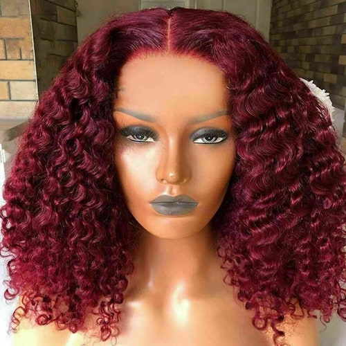 22 COPPER Red Orange Curly Wavy Lace Front Wig NEW - Etsy