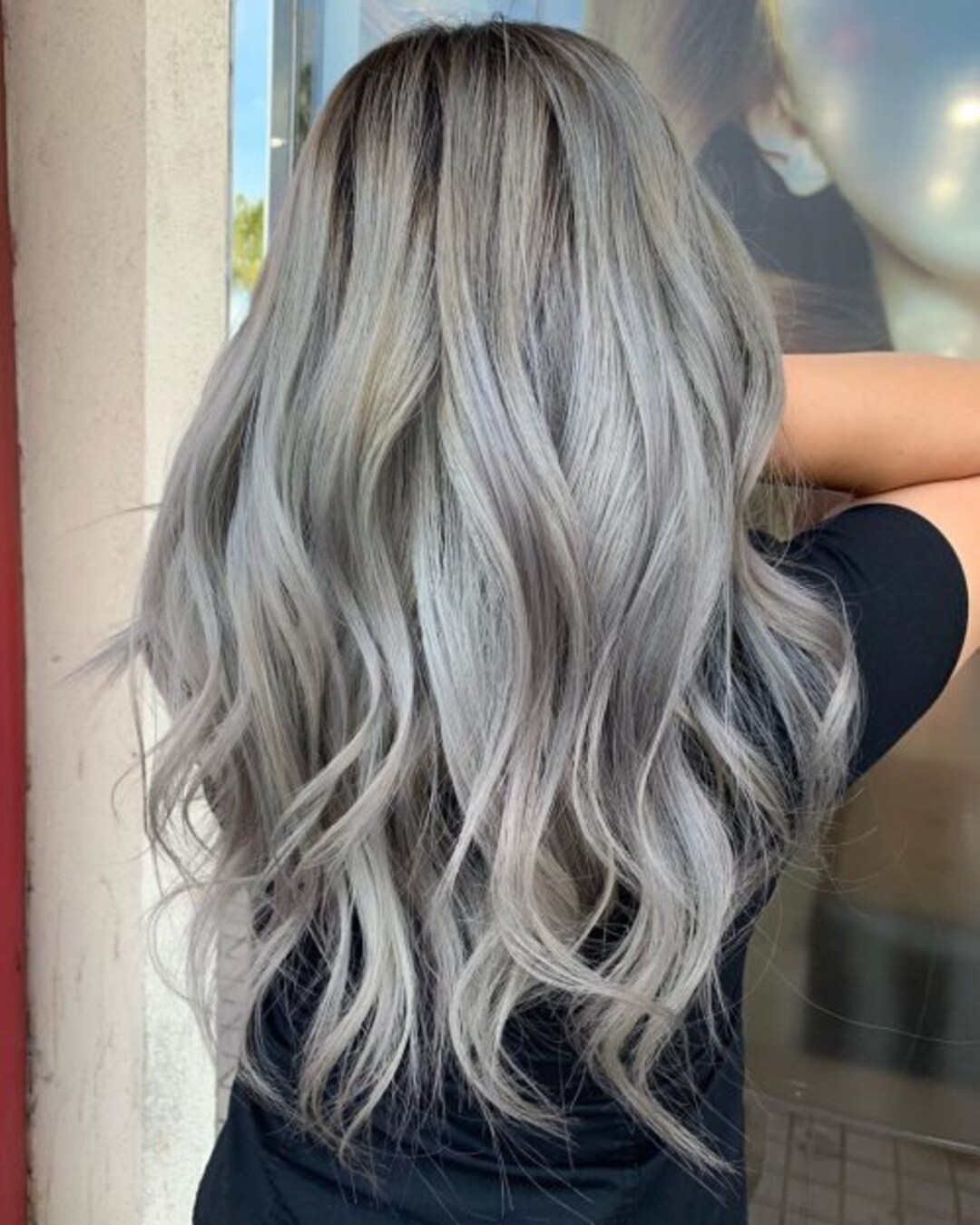 Luxury Ash Grey Gray Blonde Balayage 100% Human Hair Swiss - Etsy