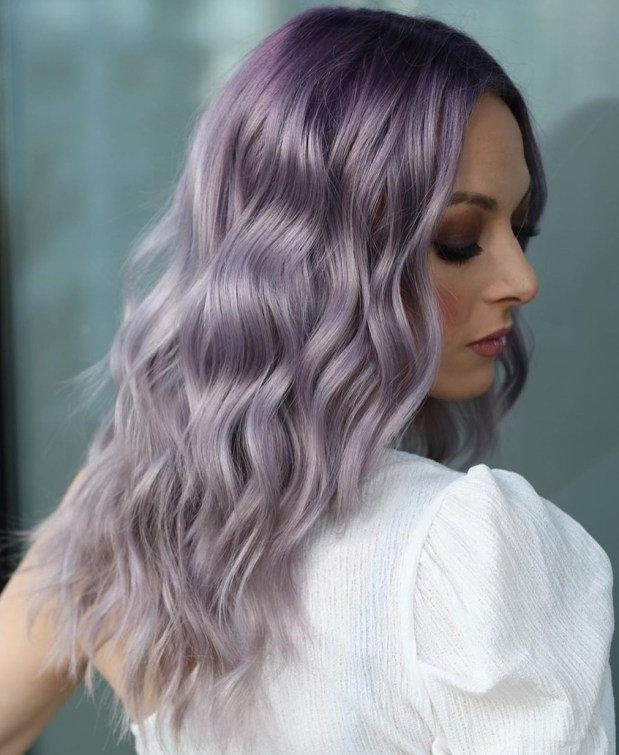 Luxury Muted Purple Platinum Balayage 100% Human Hair Swiss - Etsy Luxury Muted Purple Platinum Balayage 100% Human Hair Swiss - Etsy
