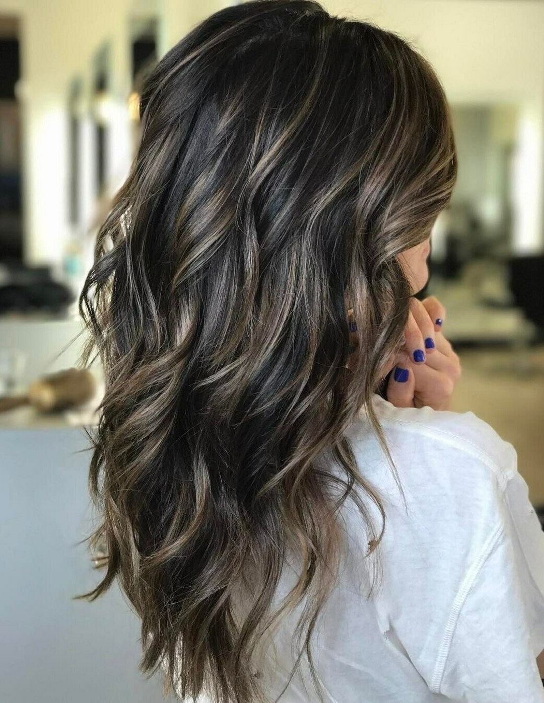 Buy Luxury Brunette Ash Brown Babylights Balayage Highlight 100% Online in  India - Etsy