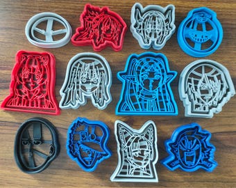Anime Characters Cookie Cutter - Stamp Plastic Cake Dough Biscuit Pastry Bake Baking Clay Decoration Manga Cartoon Animation Japanese Japan
