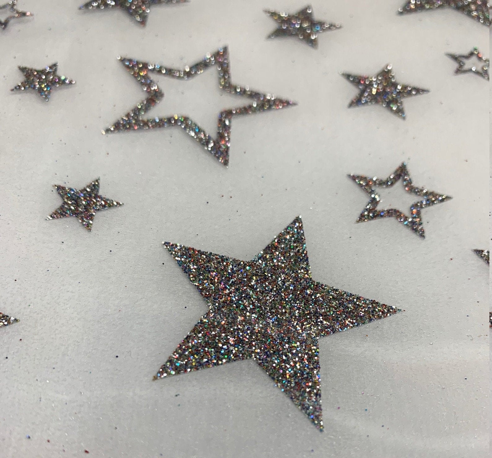 Glitter Iron-on Stars Iron-on Stars Pack of 18 on - Etsy Canada