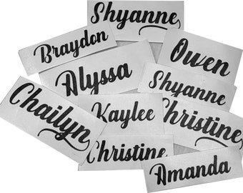 Custom Name Decals, Personalized Name Decals, Cutom Vinyl Storage Labels, Back to School Decals