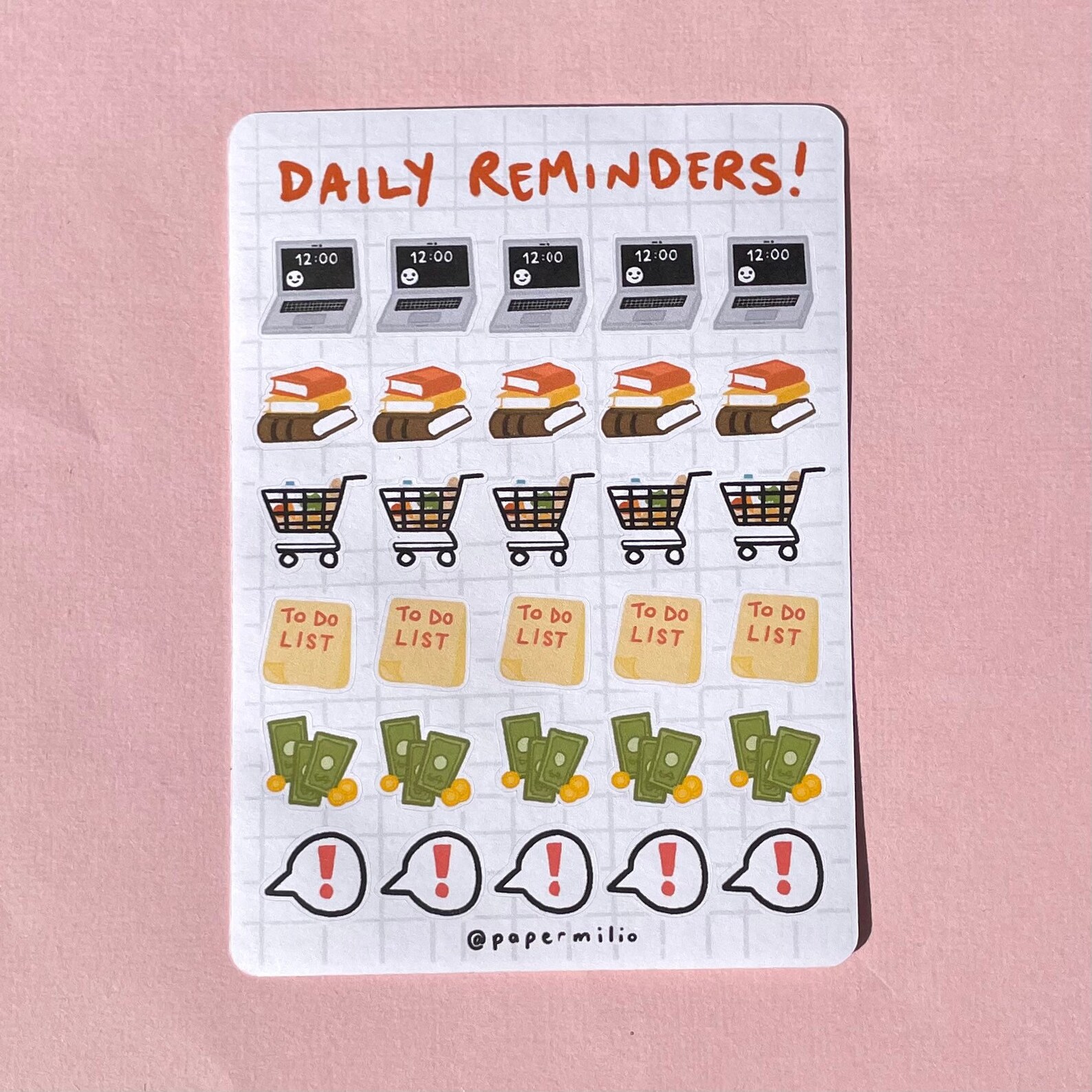 Daily Reminders Cute Bullet Journal Planner Diary Etsy