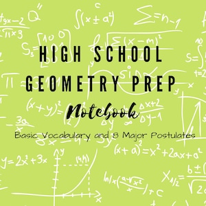 High School Geometry Basic Vocabulary and Postulates Notebook!