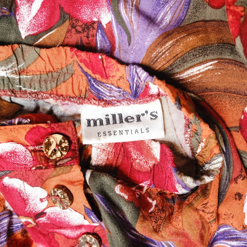 Vintage 80s /'Millers/' Floral Maxi Skirt 14-16
