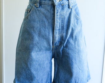 Vintage 90s High Waist Denim Shorts - 10-12