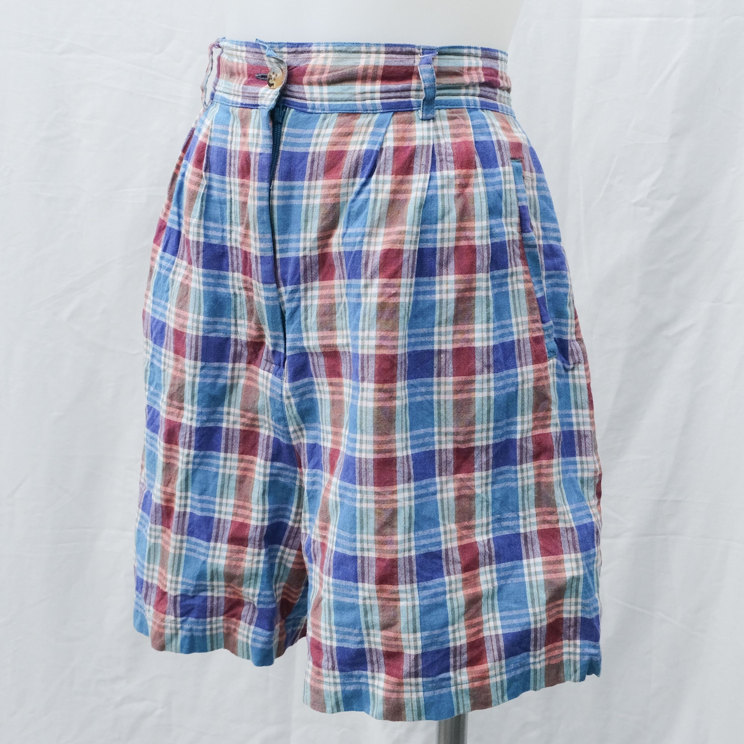 Vintage 90s Multi Check Madras Cotton 'target' Shorts 10-12 - Etsy