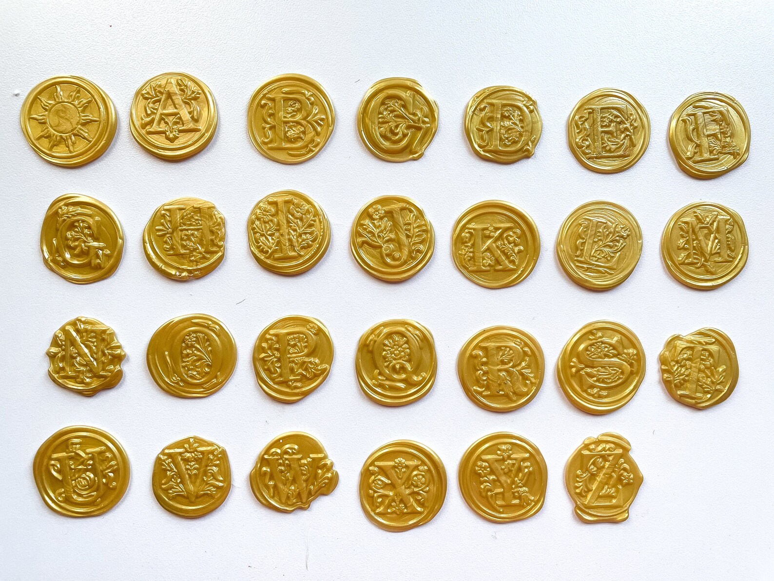 Gold Wax Seal Pack of 50 selfadhesive Gold Fancy Serif Etsy UK