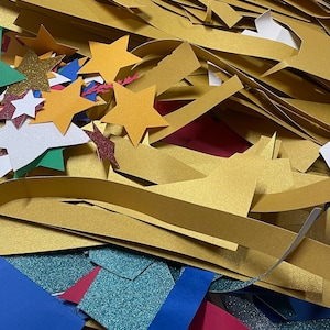 Cardstock Scrap Paper Pack Bundle | Zufällige Formen und lange Streifen | Destash für Junk Journaling, Card Making, Scrapbooking und Collagen