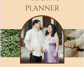 Filipino Themed Wedding Planner Canva Template | 147 total pages