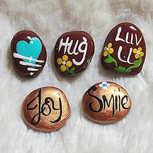 Inspirational Painted Stones, Pocket Rocks, Word Stones, Encouragement Gifts, Rock Art, Personalized Stones