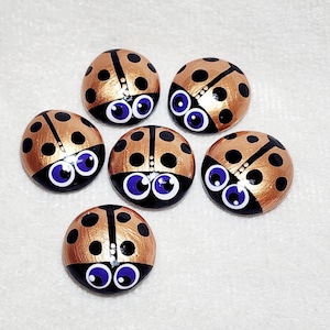Ladybug Painted Rocks, Ladybug Garden Decor, Ladybug Lover Gifts, Potted Plant Decor