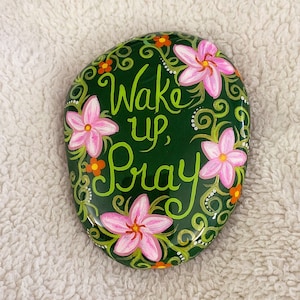 Painted Rock, Prayer Stone, Word Rock, Religious Stone, Inspirational Stone, Bible Verse Art, Religious Gift
