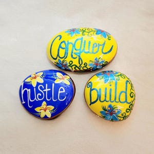 Inspirational Decor, Painted Rocks, Word Stones, Personalized Gifts
