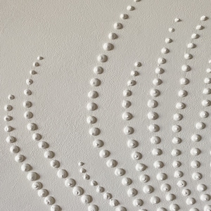 White 3d points feather, White 3d abstract rich texture, Abstract wall art original, Large painting, Monochrome wall art, Textured painting image 7