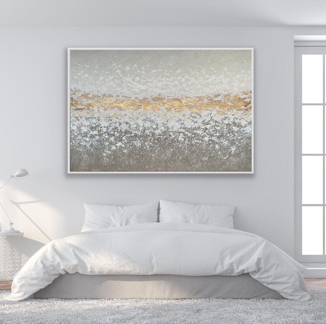 Large Painting on Canvas Gray Art Ultimate Gray and Illuminating