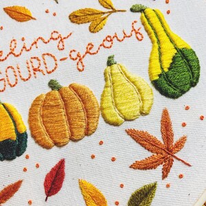 Autumn Series Feeling GOURDgeous Embroidery Pattern PDF Instant Digital Download Now with DMC colour codes image 7