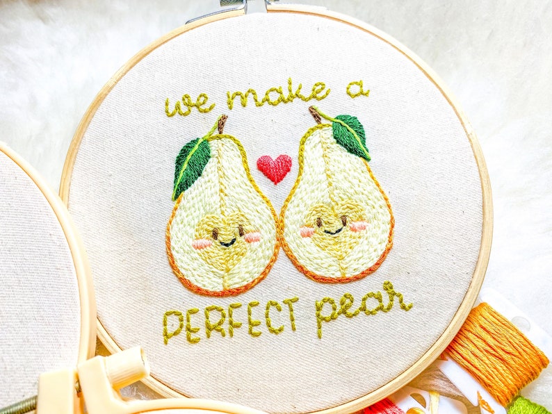 Valentine's Series SET Cute Food Puns Hand Embroidery Designs 3 Embroidery Patterns & Tutorials 3 PDF Instant Digital Downloads image 5