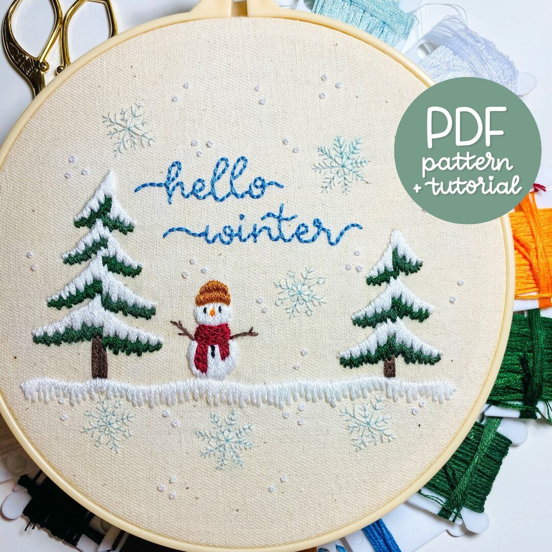 Sparkly Winter Snowflakes - Hello Winter - Winter Series - Embroidery ...
