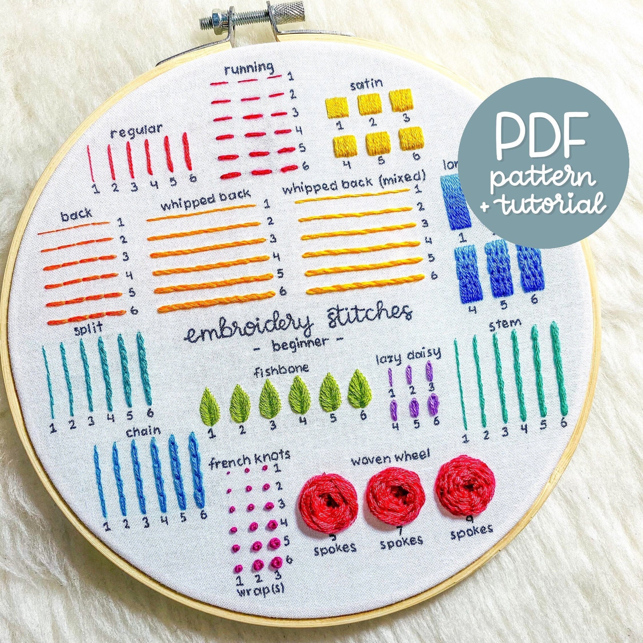 Flower Meadow, DIY Embroidery, Children's Embroidery Kit, Learn to Embroider  Kit 