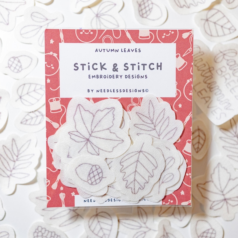 Autumn Leaves - Stick and Stitch Hand Embroidery Designs - Pack of 30 ...
