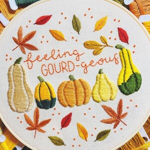 Autumn Series Feeling GOURDgeous Embroidery Pattern PDF Instant Digital Download Now with DMC colour codes image 5