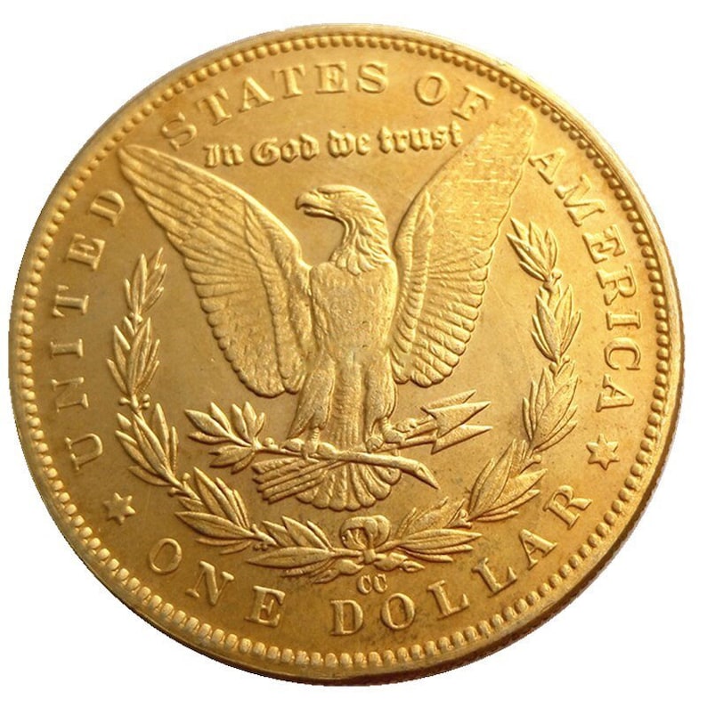 Dollar 1881cc Gold Plated Coin Rare Coin Etsy