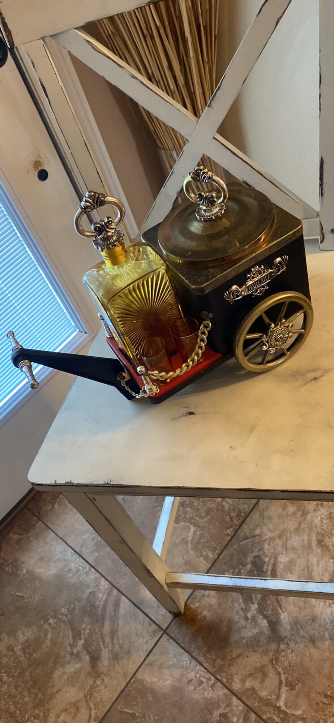 コーヴァルとリージェントのセット Vtg Very Rare Complete Carriage Liquor Decanter Set W