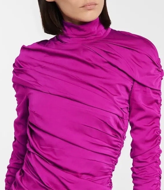 Stella McCartney, STELLA MCCARTNEY Faye Ruched Jersey Minidress Size 4 designer dress L@@k