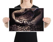 Coffee Beans Poster, Wall Decor, Coffee Shop, Wall Art, Photography