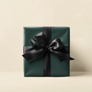 Recycled Paper Gift Wrap - Lotka Fiber - Dark Green Fan Print