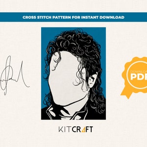 Michael Jackson - Cross Stitch Wall Art Pattern PDF #KCP12