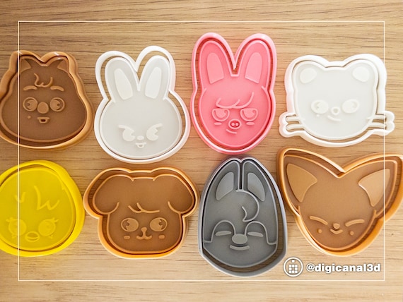 SKZOO Cookie Cutters Set of 8 Models: Wolf Chan, Leebit, Dwaekki
