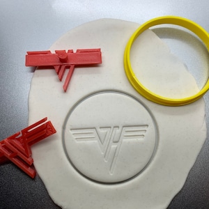 Cortador de galletas de Van Halen - Grabador del logotipo de Van Halen - Eddie Van Halen - regalo - rock - banda de rock de los 80 - saltar - chica rockera - chico rockero -