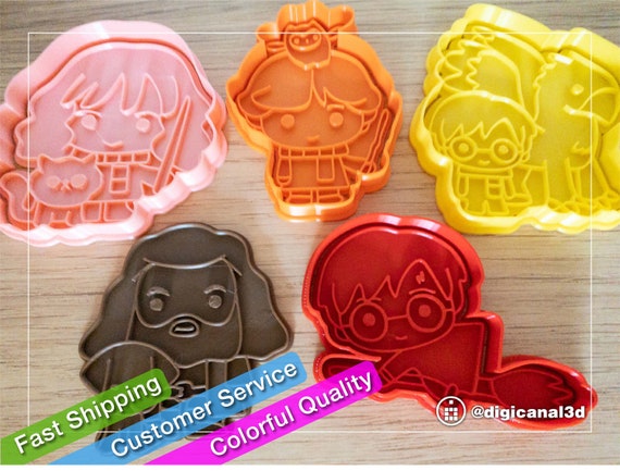 Harry Potter Cookie Cutter Set of 5 Includes Hermione Granger, Ron