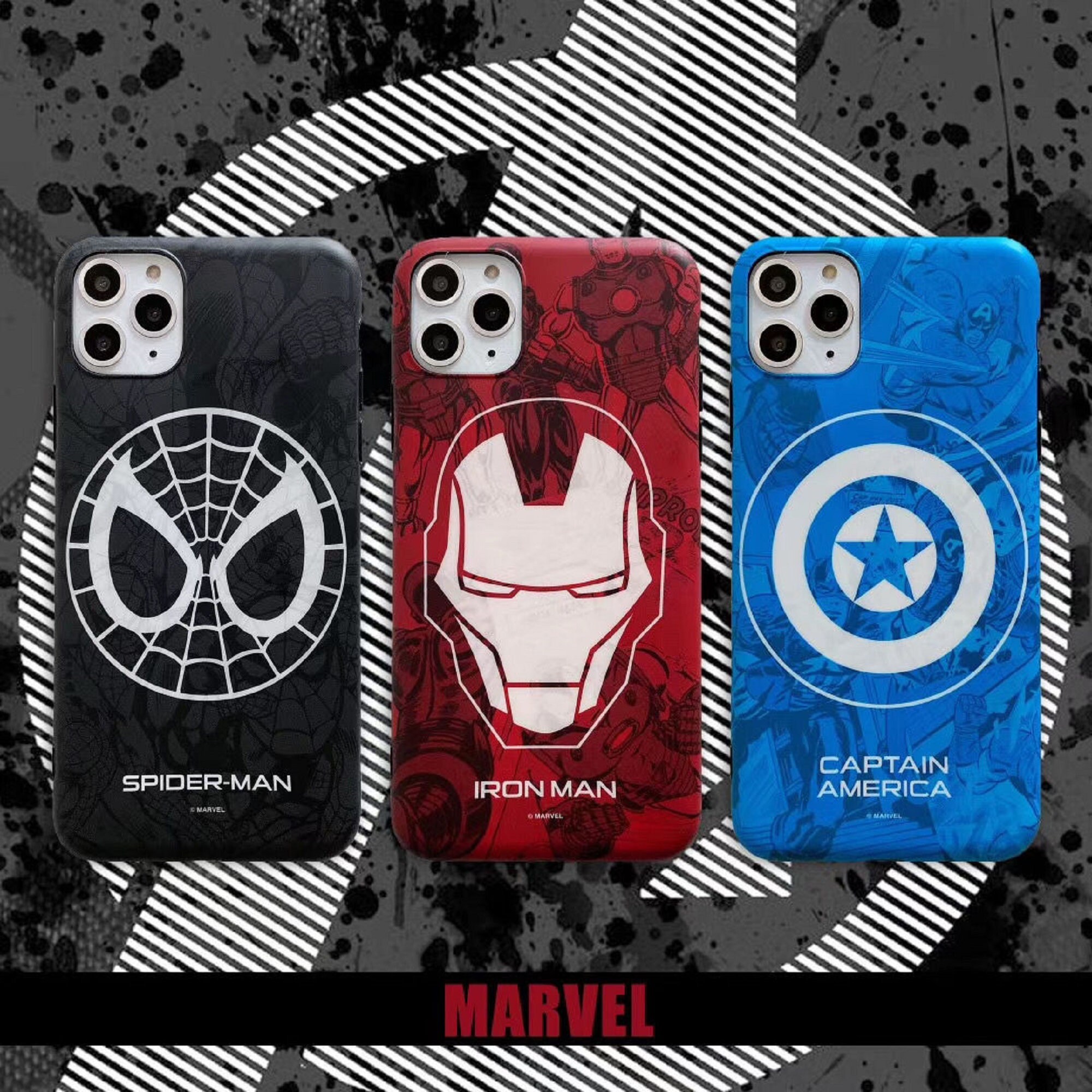 Marvel Phone Case Transparente Avenger superhéroe Cubierta Etsy